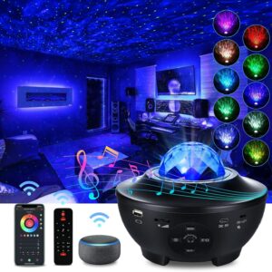 Galaxy Projector Star Starry Sky LED Night Light Projector Bluetooth Speaker Bedroom Lamp Universal Mini LED Lights Projector Light Product Code: 1042
