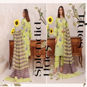 Auroa luxury lawn print boring double tissue