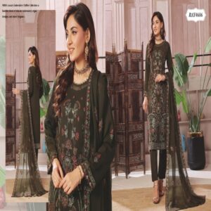 Nimra luxury embroidery chiffon 3 pice