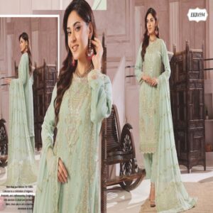 Nimra luxury embroidery chiffon 3 pice