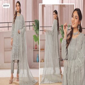 Nimra luxury embroidery chiffon 3 pice