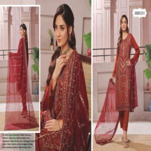Nimra luxury embroidery chiffon 3 pice