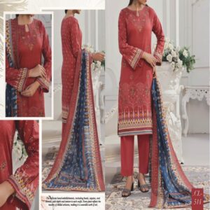 Pak fabrics sage lawn digital print chickenkaari 3 pice
